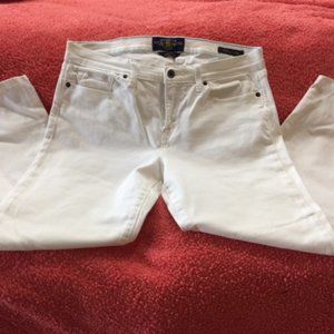 Lucky Brand Sofia Capri White Denim Jeans